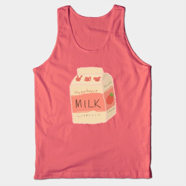 Strawberry Milk Tank Top by evaeva